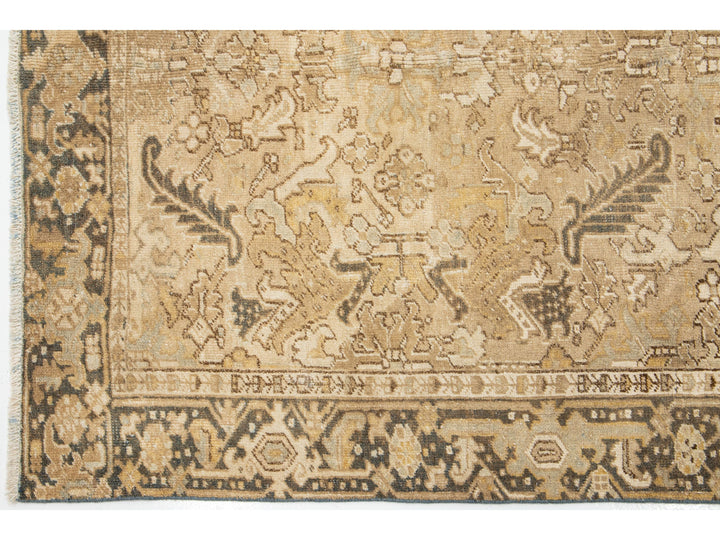 Antique Heriz Wool Rug 6 X 8