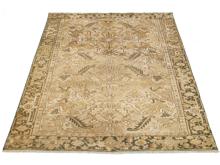 Antique Heriz Wool Rug 6 X 8