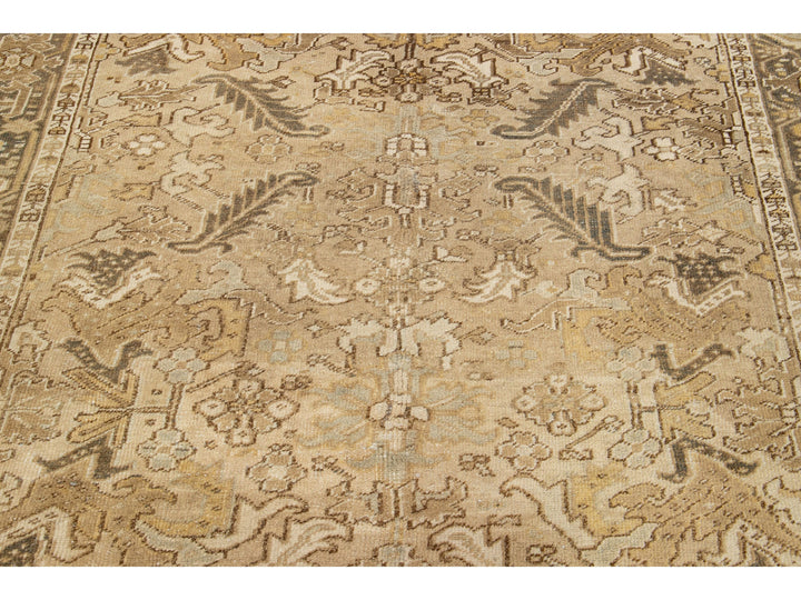 Antique Heriz Wool Rug 6 X 8