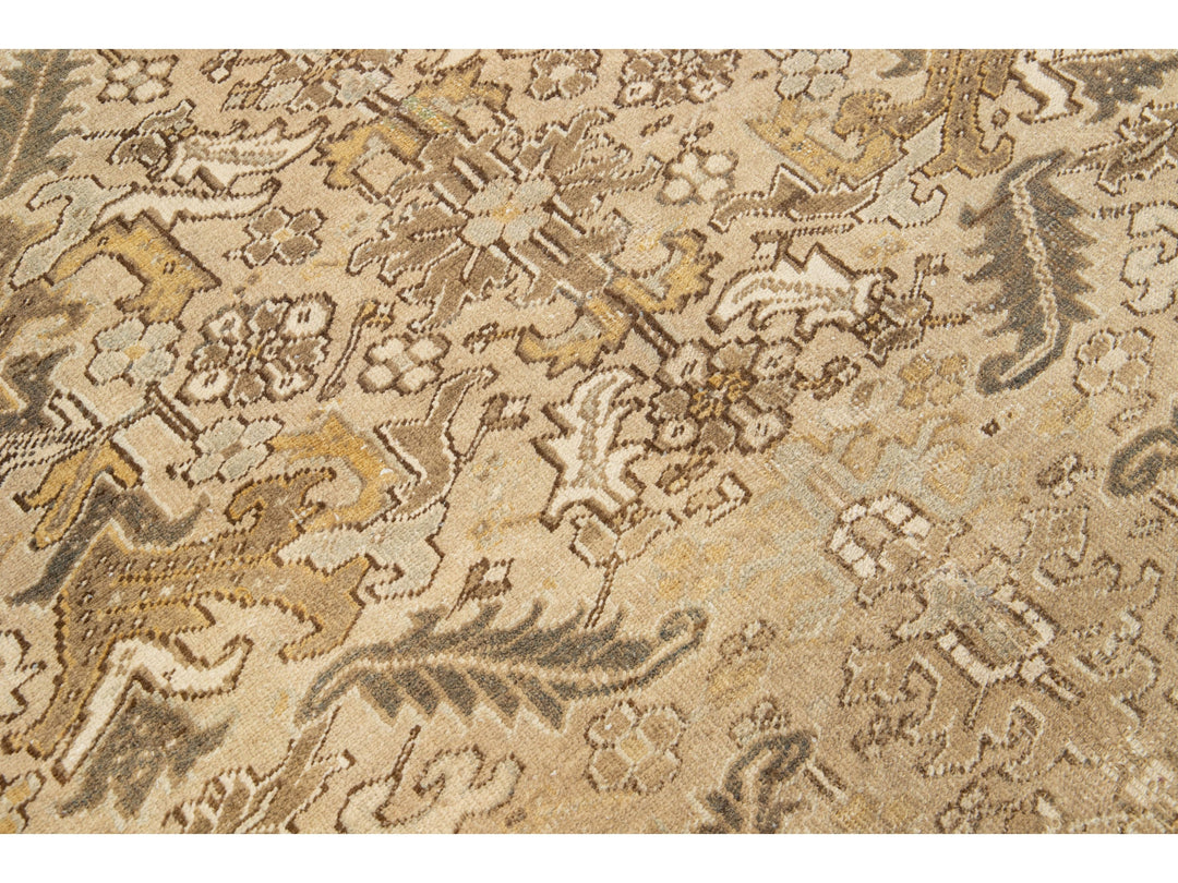 Antique Heriz Wool Rug 6 X 8