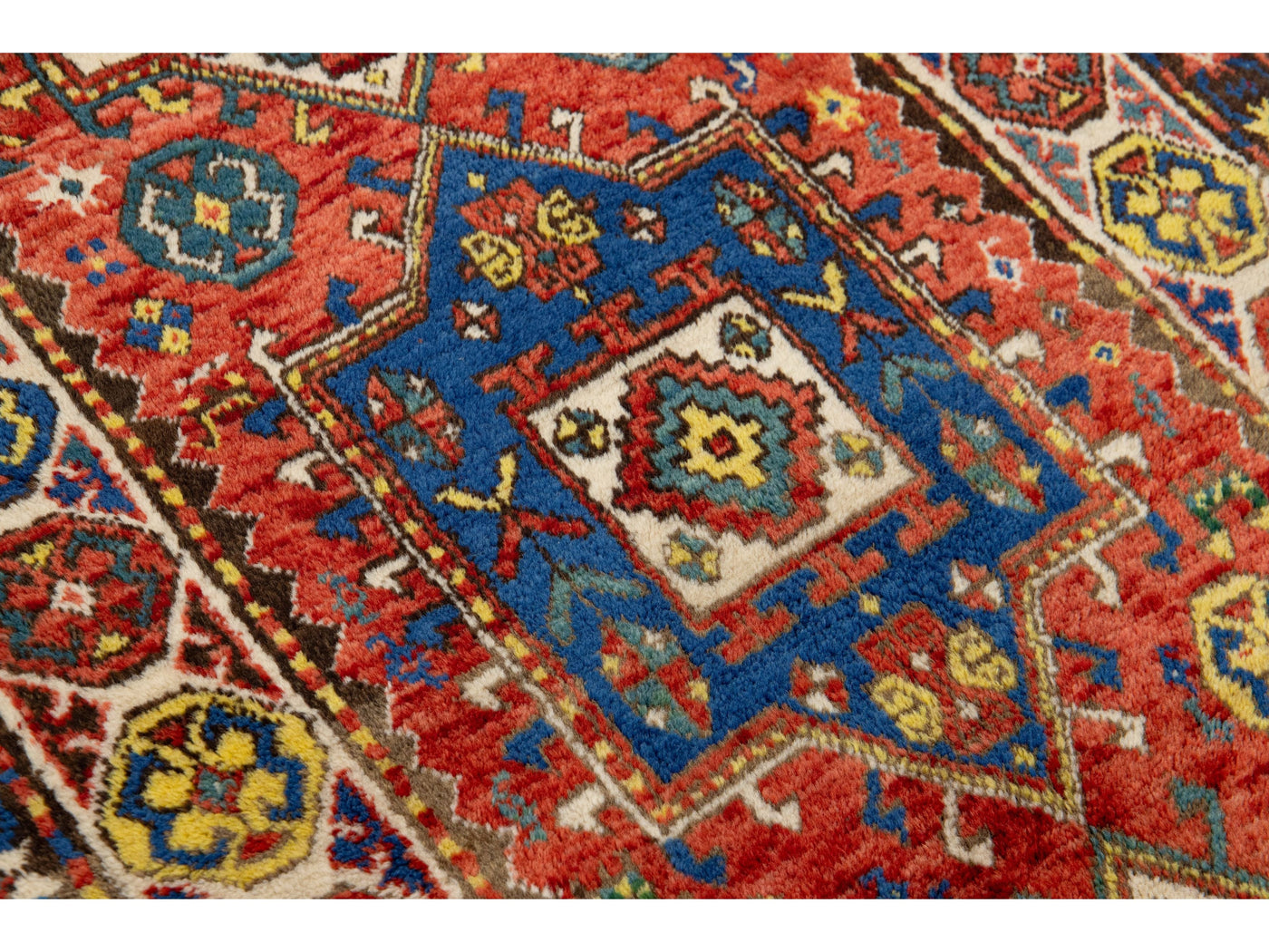 Antique Kazak Wool Rug 3 X 7