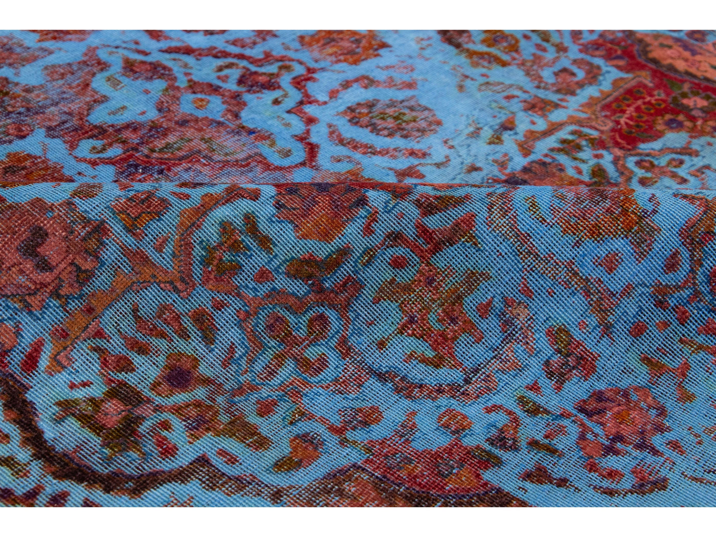 Vintage Overdyed Wool Rug 5 X 6