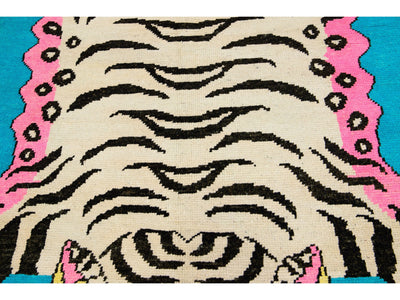 Modern Tiger Wool Rug 5 X 7