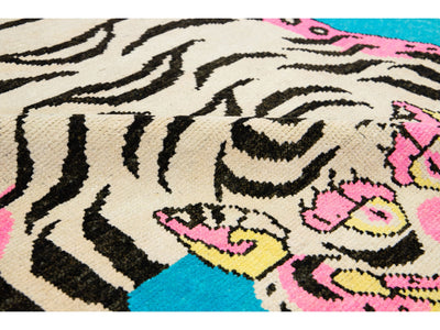 Modern Tiger Wool Rug 5 X 7