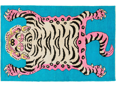 Modern Tiger Wool Rug 5 X 7