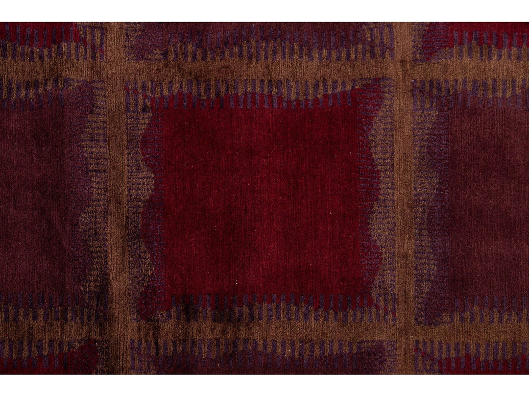 Modern Tibetan Wool and Silk Rug 15 X 15
