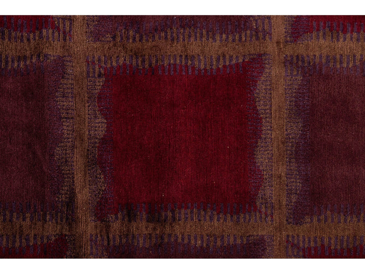 Modern Tibetan Wool and Silk Rug 15 X 15