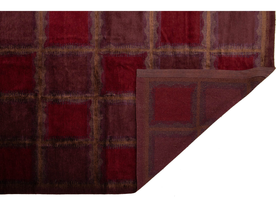 Modern Tibetan Wool and Silk Rug 15 X 15