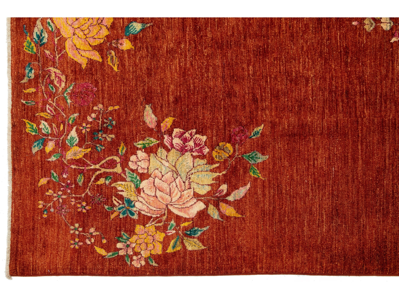 Modern Art Deco Floral Chinese Wool Rug 8 X 10