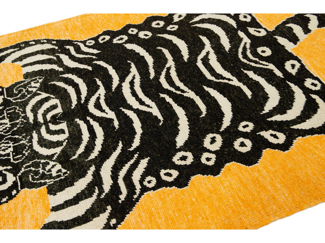 Modern Tiger Wool Rug 5 X 7