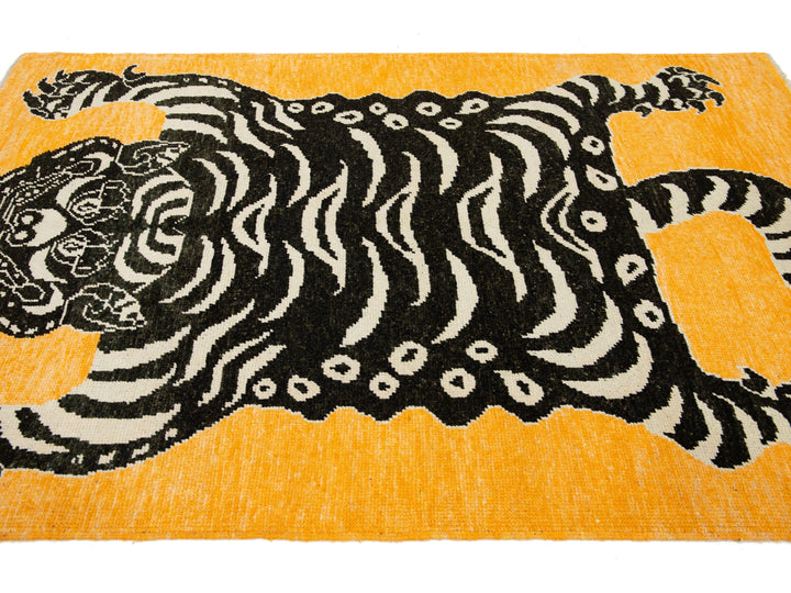 Modern Tiger Wool Rug 5 X 7