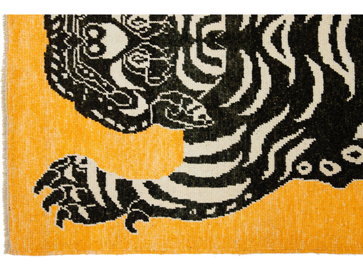 Modern Tiger Wool Rug 5 X 7