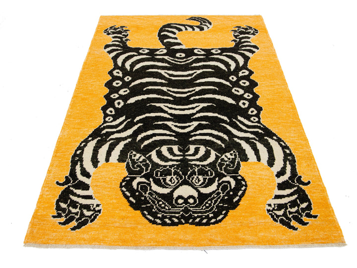 Modern Tiger Wool Rug 5 X 7