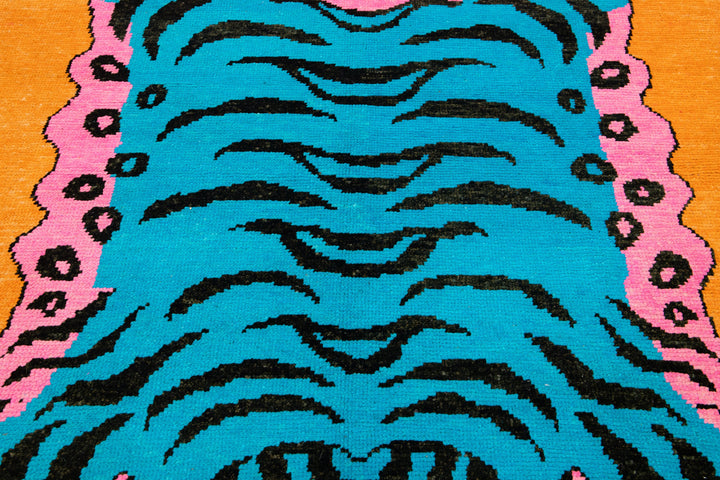 Modern Tiger Wool Rug 5 X 9