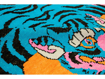 Modern Tiger Wool Rug 5 X 9