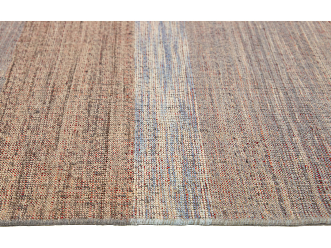 Modern Kilim Flatweave Wool Rug 10 X 13