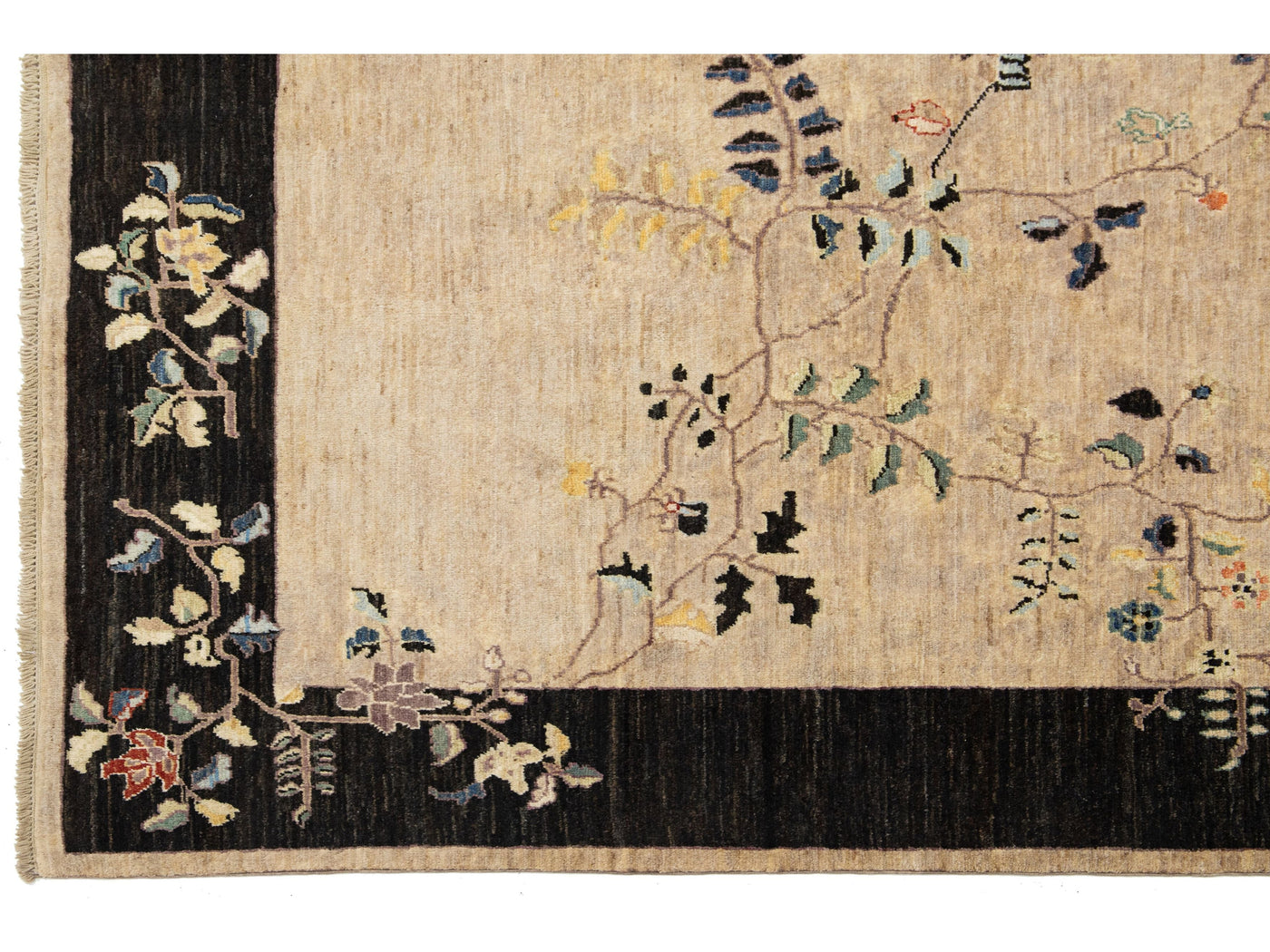 Modern Art Deco Floral Chinese Wool Rug 8 X 10