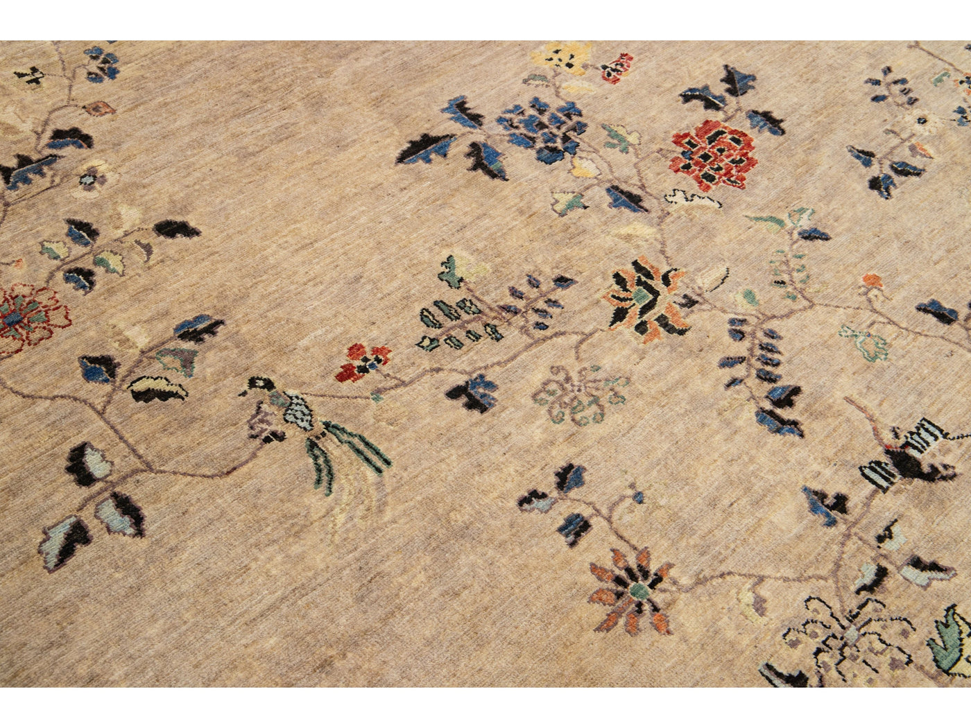 Modern Art Deco Floral Chinese Wool Rug 8 X 10