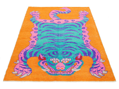 Modern Tiger Wool Rug 5 X 8