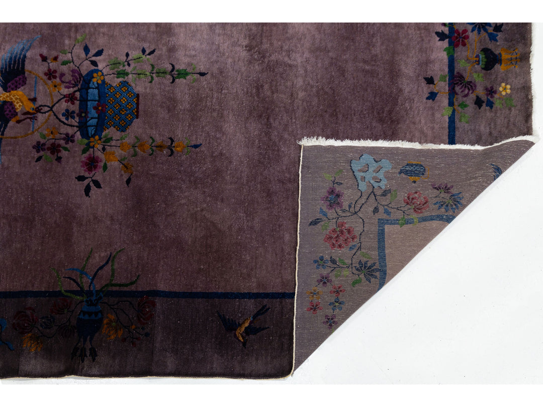 Antique Art Deco Chinese Rug 9 X 12