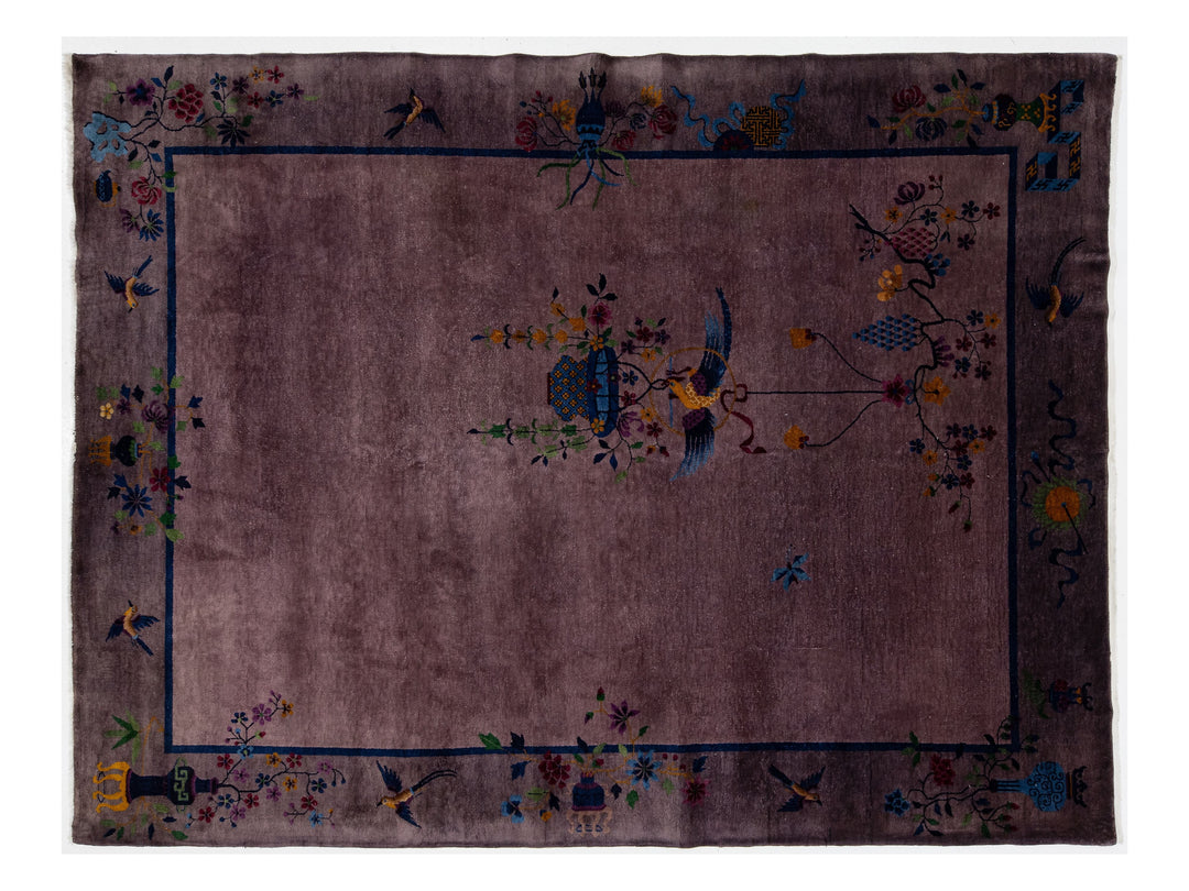 Antique Art Deco Chinese Rug 9 X 12