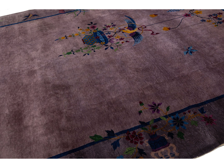 Antique Art Deco Chinese Rug 9 X 12