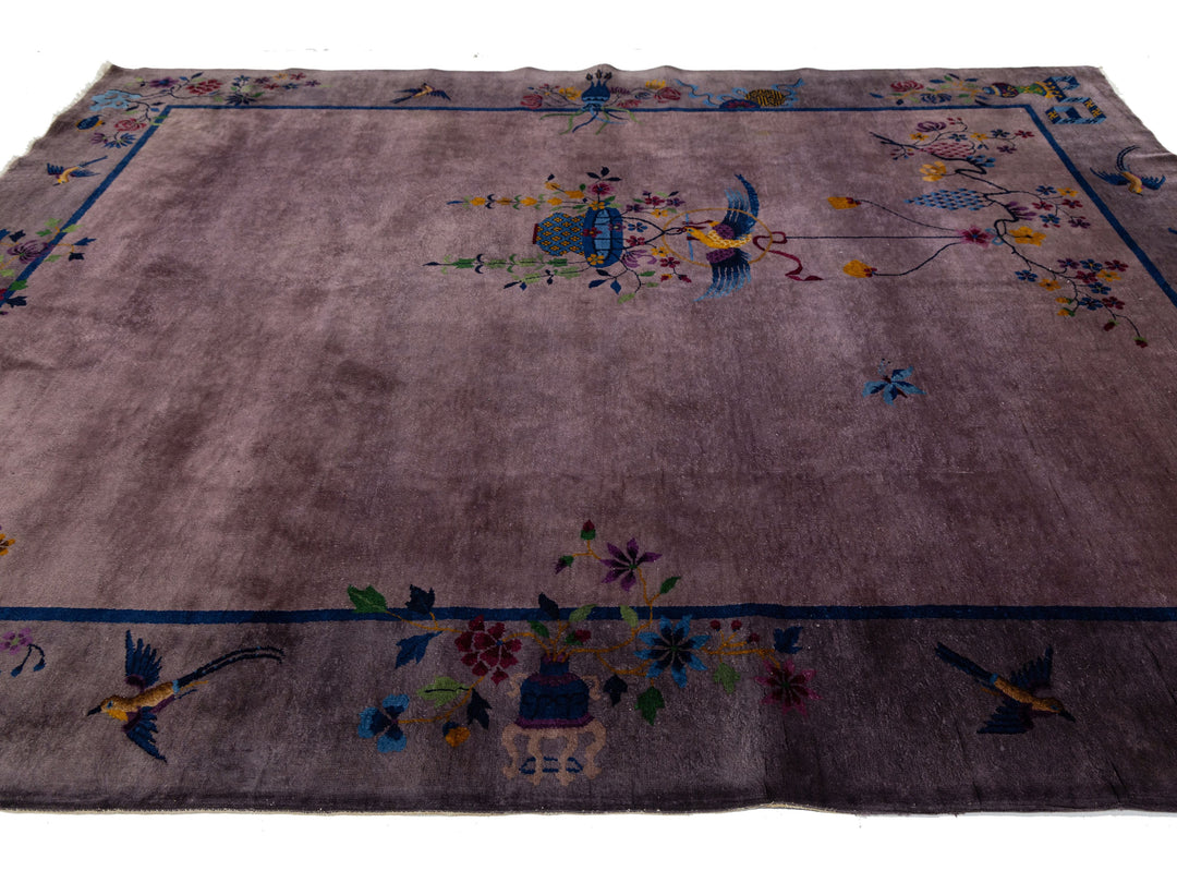 Antique Art Deco Chinese Rug 9 X 12