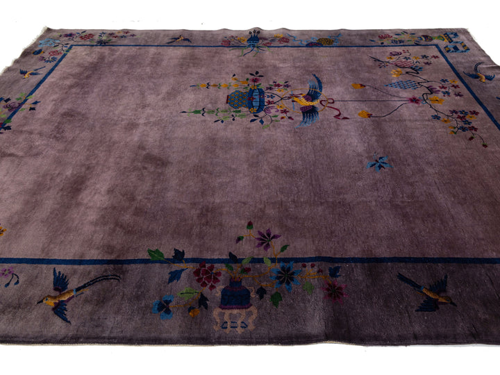 Antique Art Deco Chinese Rug 9 X 12