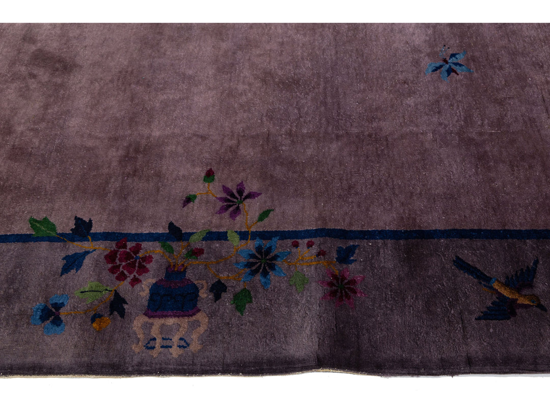 Antique Art Deco Chinese Rug 9 X 12