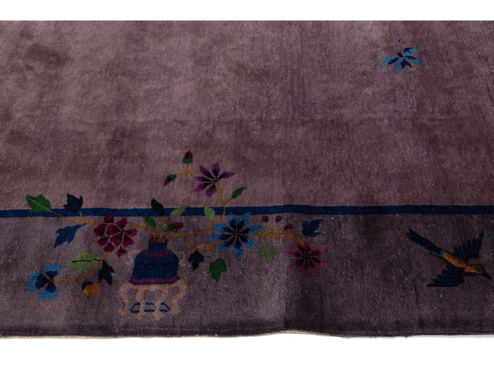 Antique Art Deco Chinese Rug 9 X 12