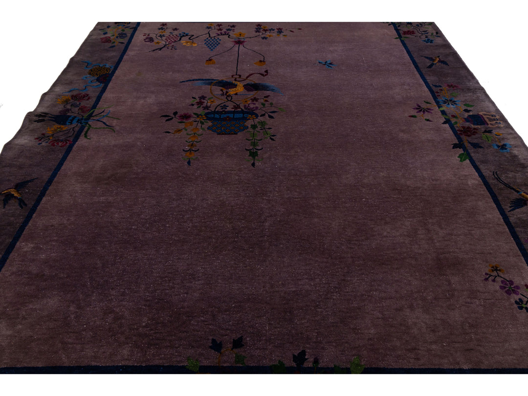 Antique Art Deco Chinese Rug 9 X 12