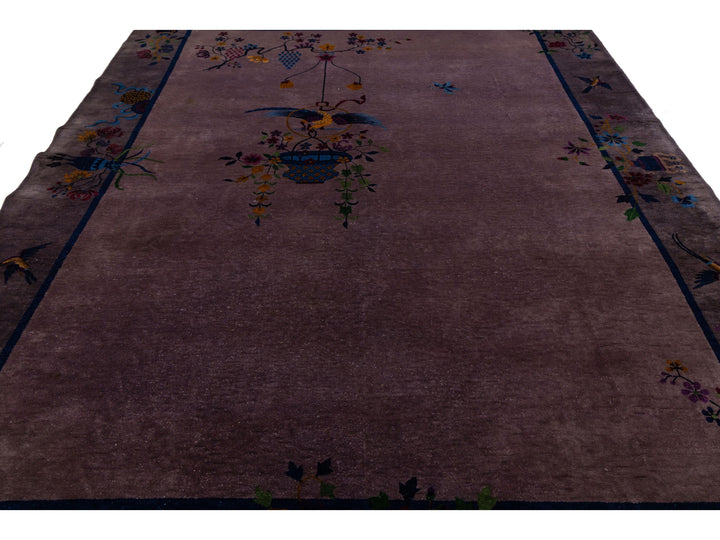Antique Art Deco Chinese Rug 9 X 12