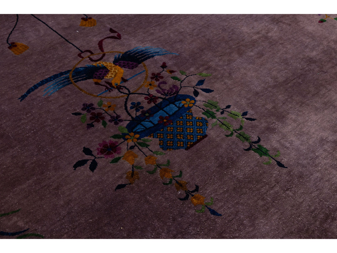 Antique Art Deco Chinese Rug 9 X 12