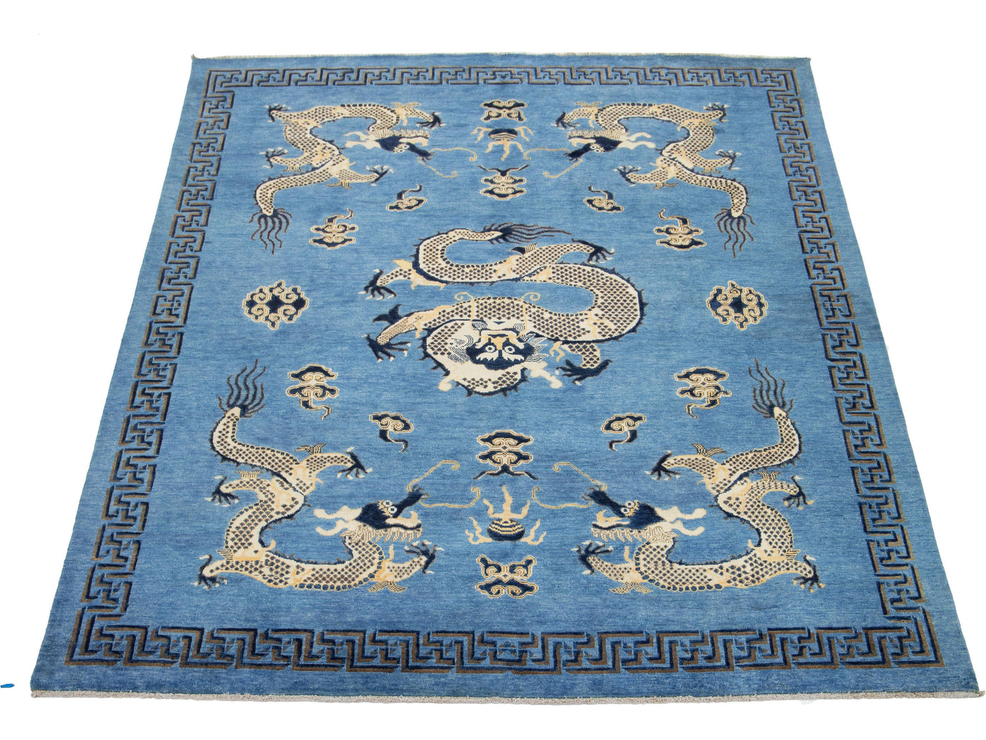 Modern Art Deco Dragon Chinese Wool Rug 8 X 10