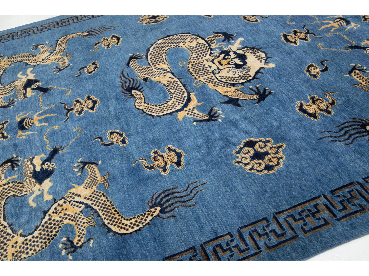 Modern Art Deco Dragon Chinese Wool Rug 8 X 10