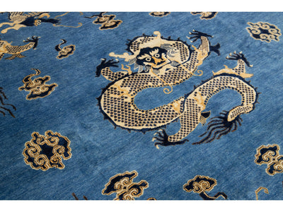 Modern Art Deco Dragon Chinese Wool Rug 8 X 10