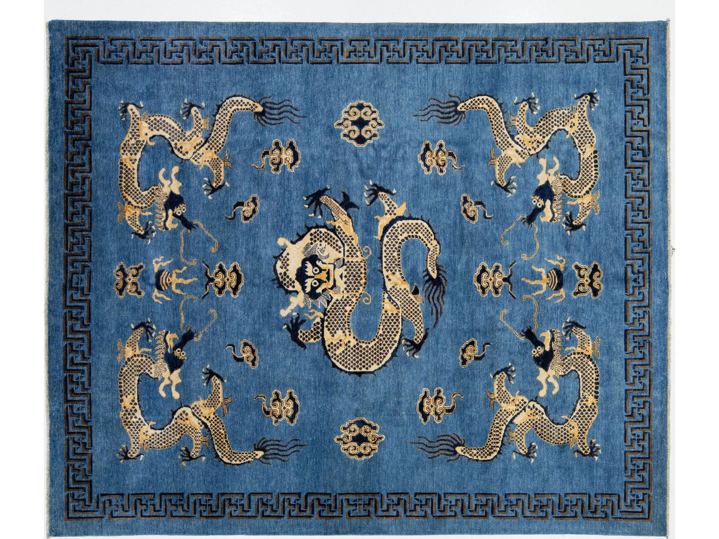 Modern Art Deco Dragon Chinese Wool Rug 8 X 10