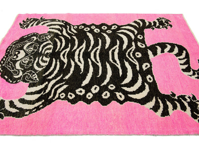 Modern Tiger Wool Rug 5 X 7