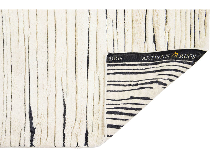 Modern Moroccan Wool Runner 3 X 12