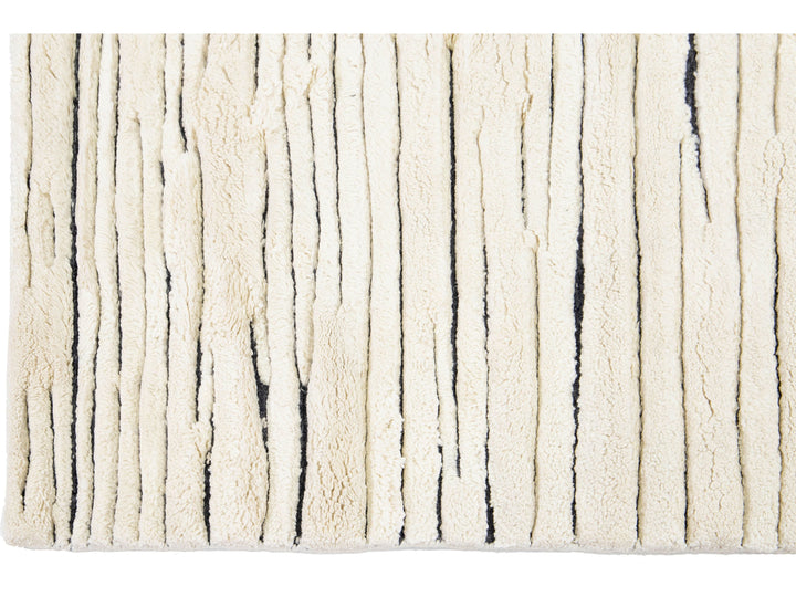 Modern Moroccan Wool Runner 3 X 12
