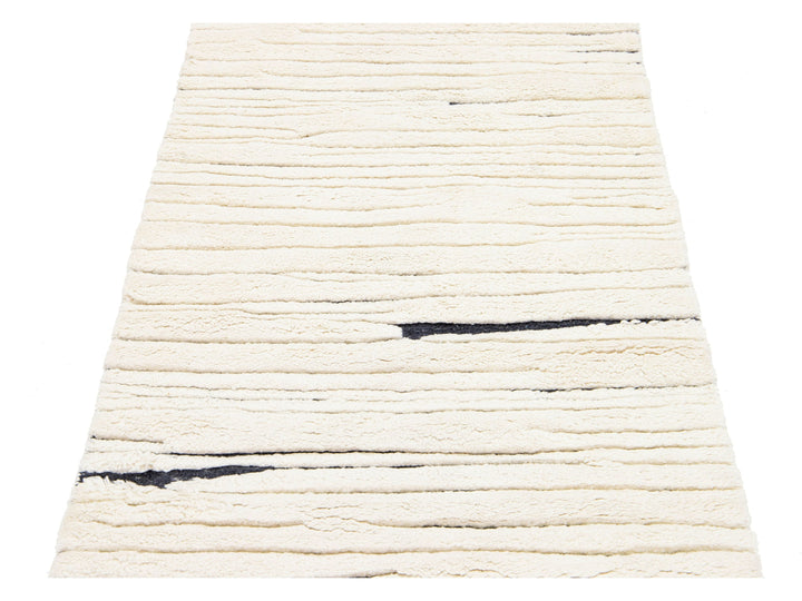Modern Moroccan Wool Runner 3 X 12