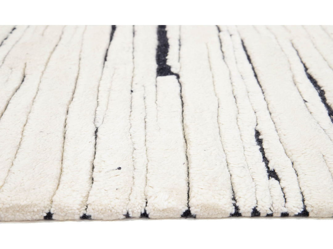 Modern Moroccan Wool Runner 3 X 29