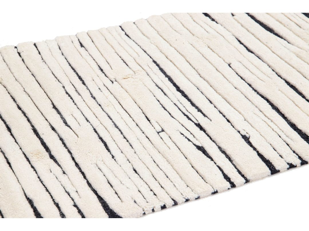 Modern Moroccan Wool Runner 3 X 29