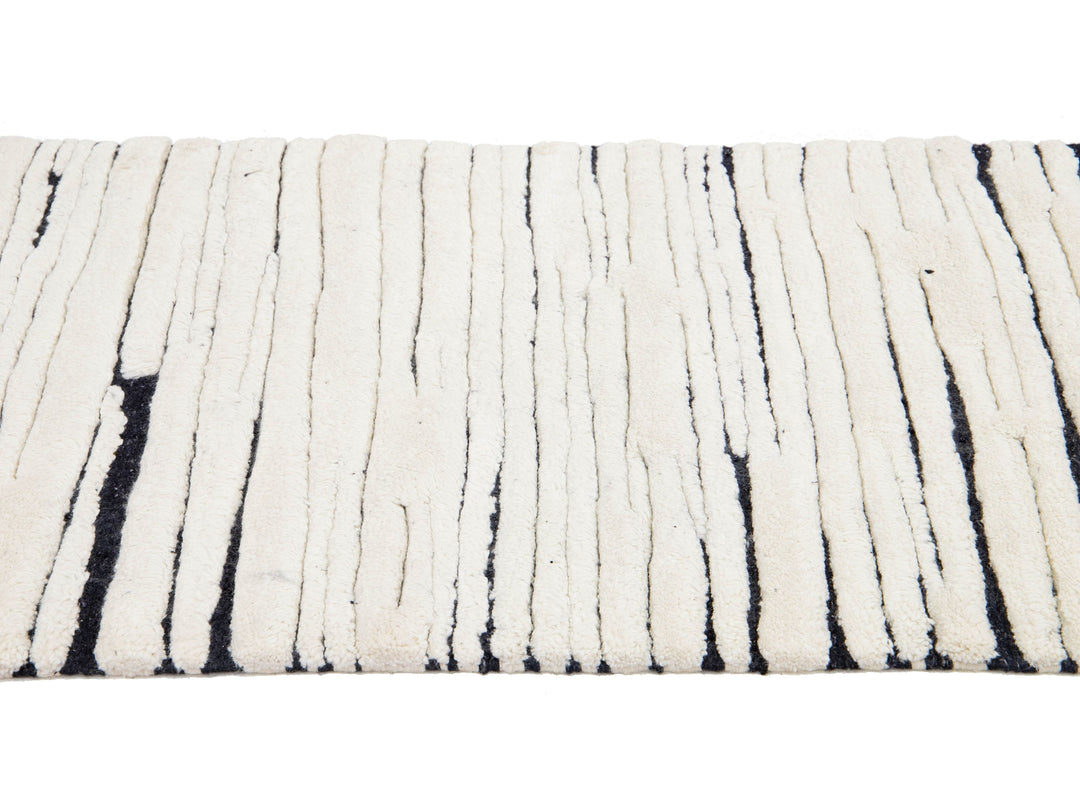 Modern Moroccan Wool Runner 3 X 29