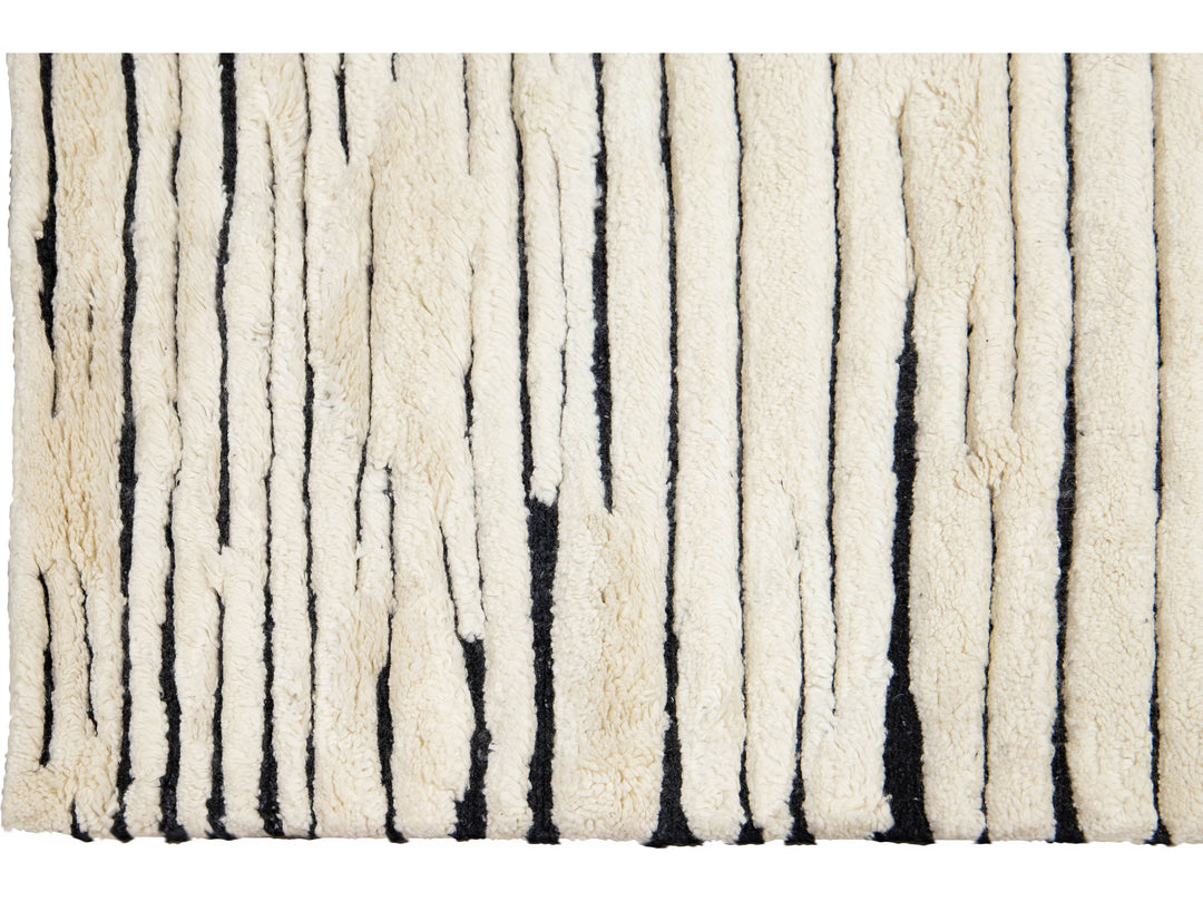 Modern Moroccan Wool Runner 3 X 29