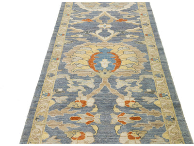 Modern Sultanabad Wool Runner 3 X 35