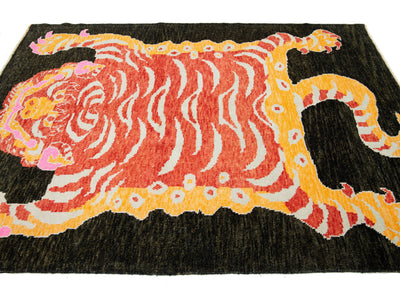 Modern Tiger Wool Rug 5 X 7