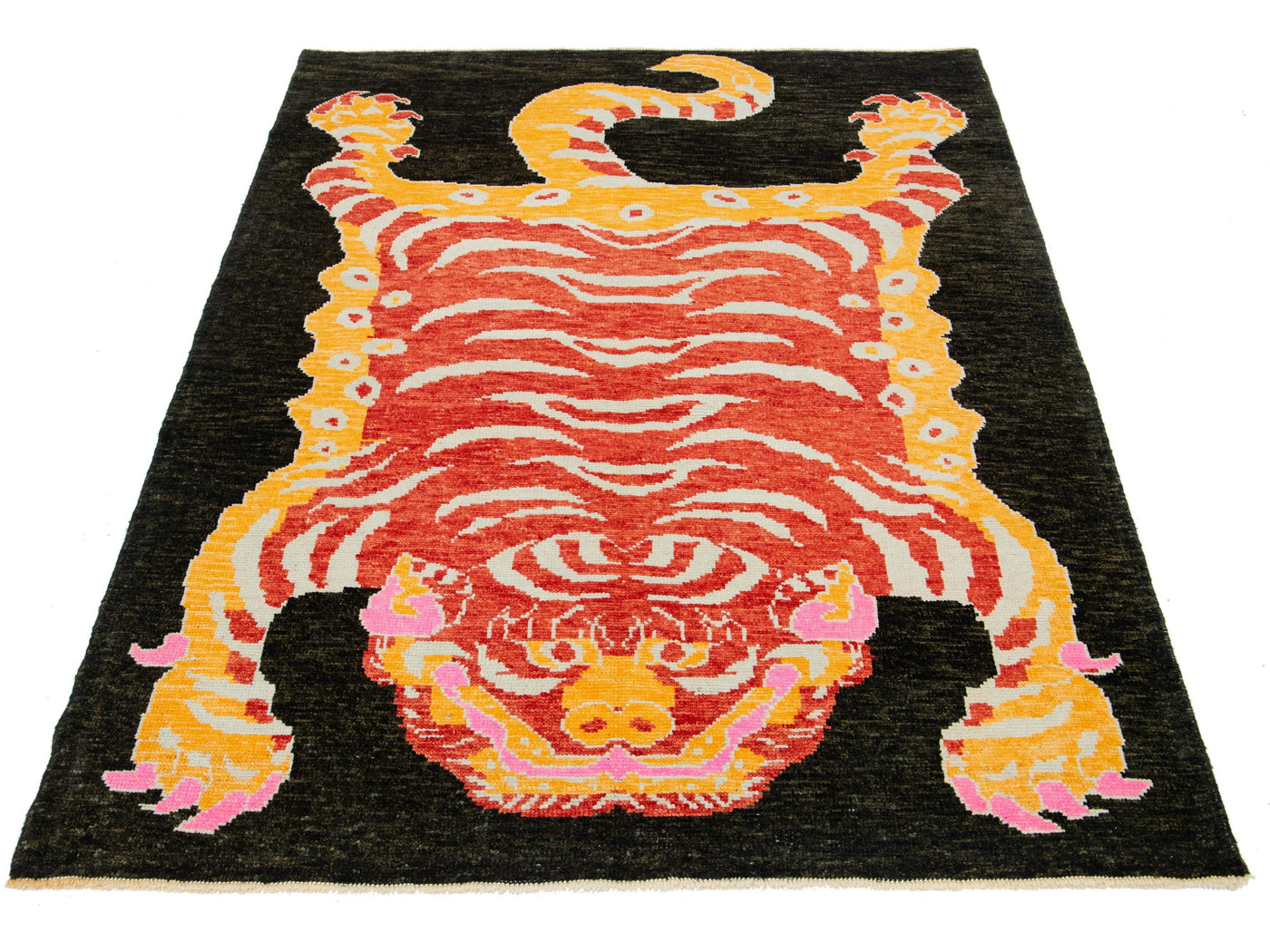 Modern Tiger Wool Rug 5 X 7