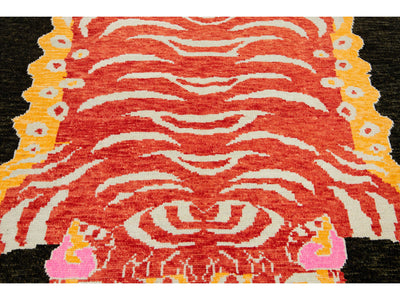 Modern Tiger Wool Rug 5 X 7