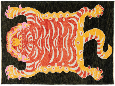 Modern Tiger Wool Rug 5 X 7